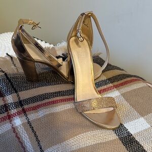 Dexter Metallic Gold Heeled Sandals